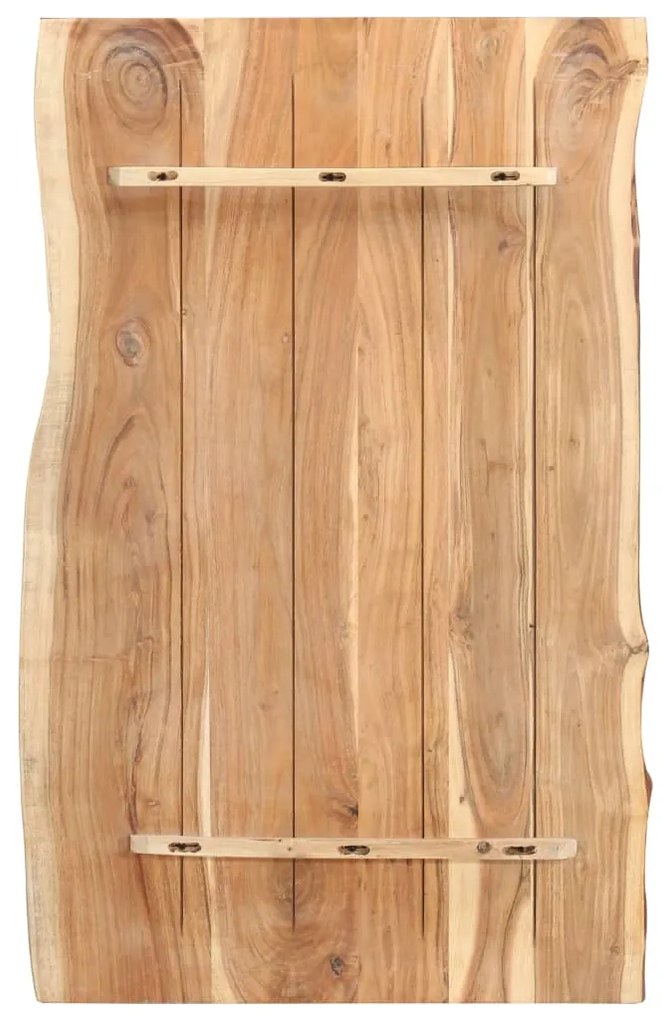 Piano del tavolo in legno massello di acacia 100x(50-60)x3,8 cm