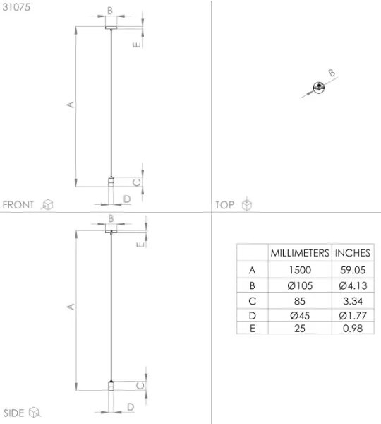 Eglo 31075 - Lampadario a sospensione con filo CALARI 1xE27/40W/230V nero/oro