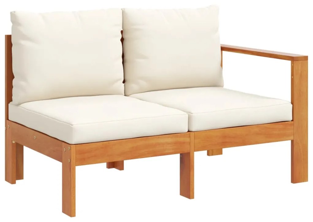 Set divano da giardino 6 pz con cuscini in massello di acacia