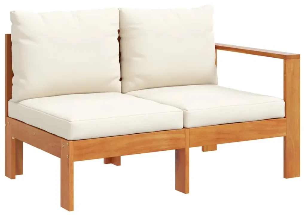 Set divano da giardino 6 pz con cuscini in massello di acacia