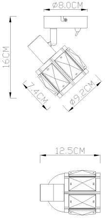 Globo 54356-1 - Luce Spot da parete KRIS 1xE14/40W/230V