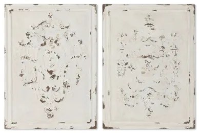 Decorazione da Parete Home ESPRIT Bianco Neoclassico Decapaggio 58 x 4,5 x 78 cm (2 Unità)