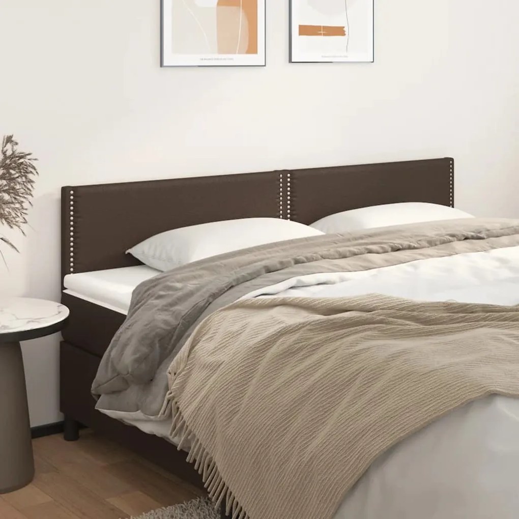 Testiera 2 Pz Marrone 90x5x78/88 Cm İn Similpelle /