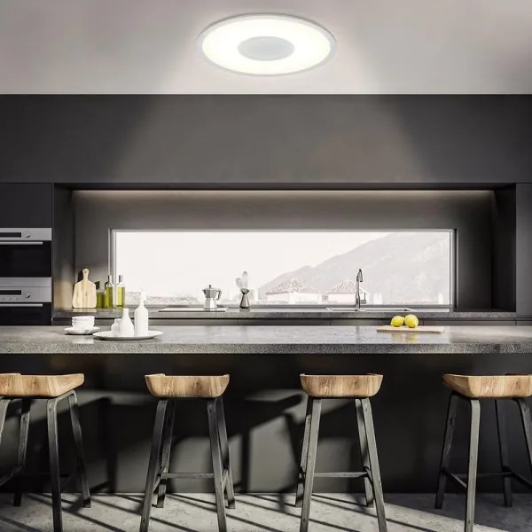 Telefunken 320104TF - Plafoniera LED da soffitto RGBW dimmerabile, LED/21W/230V, 3000–6500K + telecomando