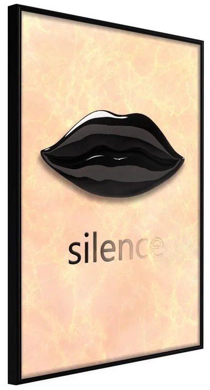 Poster  Silent Lips  Cornice Quadri Cornice nera, Larghezza x Altezza Home decor 40x60