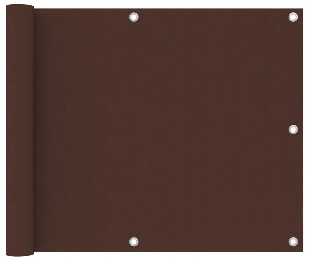 Paravento Da Balcone Marrone 75x500 Cm İn Tessuto Oxford /