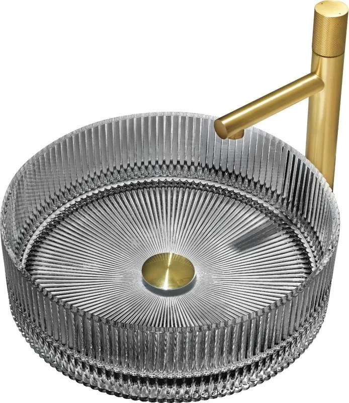 Mexen Eiva lavabo in vetro da appoggio 39 x 39 cm, nero - 24163970