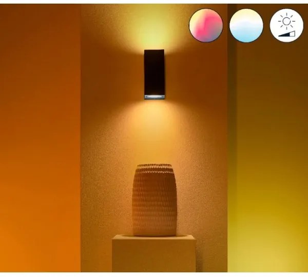 WiZ -LED RGBW Applique dimmerabile UP&DOWN 2xGU10/4,7W/230V Wi-Fi CRI 90 nero