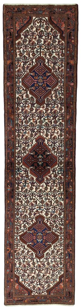 Hamedan Tappeto persiano 80x320 Beige (Iran) Annodato A Mano