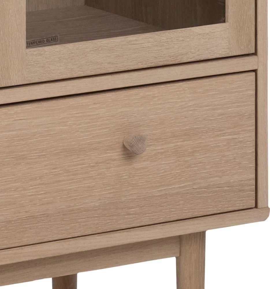 Vetrina in rovere 80x145 cm Aston - Actona