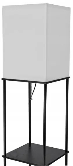 Lampada da terra con mensole 1xE27/40W/230V nero/bianco