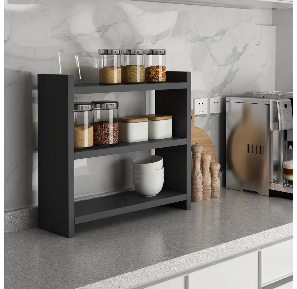 Scaffale da cucina COSMIC 44x10 cm antracite