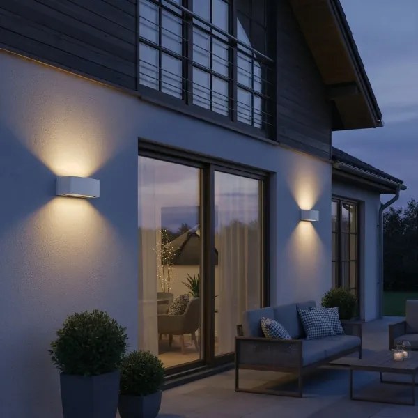 Ideal Lux - Applique da esterno ANDROMEDA 1xE27/60W/230V IP55 bianco