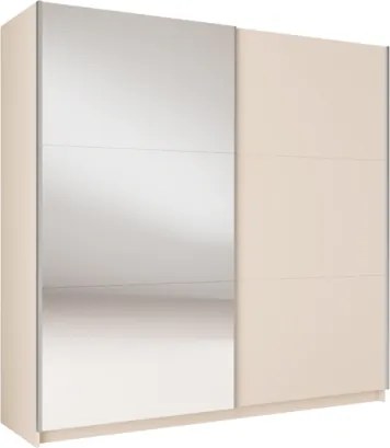 Armadio 150x207h Cm 2 Ante Scorrevoli Con Specchio Arsola Crema
