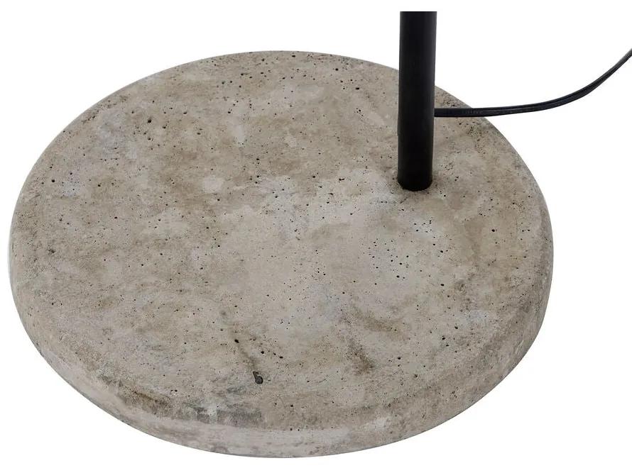 Lampada da Terra DKD Home Decor Nero Grigio Metallo Marrone Rattan (45 x 72 x 165 cm)