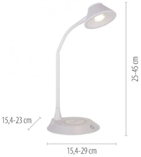 JUST LIGHT. 14414-16 - Lampada da tavolo dimmerabile a LED ricaricabile PUCKI LED/4,5W/230V bianco