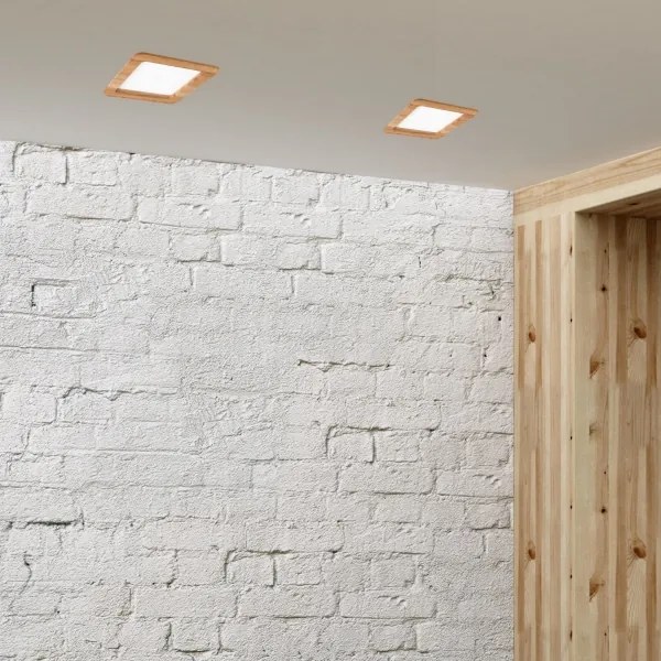 Lampada LED da incasso WOODY SPOT LED/17W/230V 3000K quercia 18,5x18,5 cm