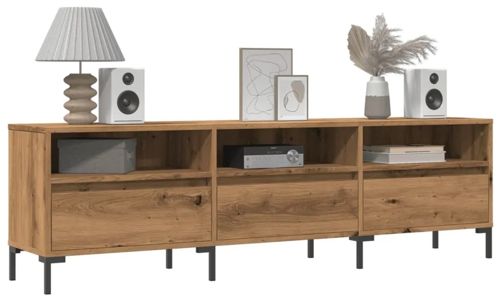 Mobile Porta Tv Rovere Artigianale 150x30x44,5 Cm Multistrato /