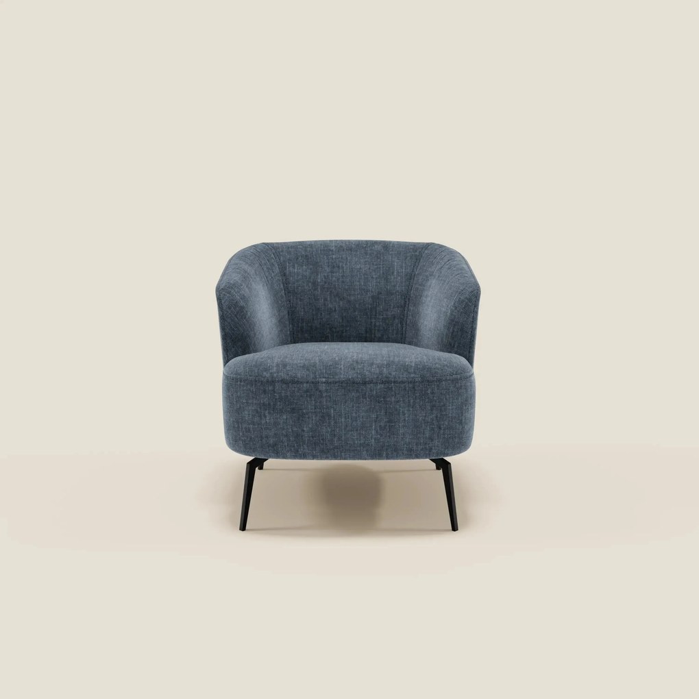 Renoa Poltroncina dall'eleganza moderna in tessuto smacchiabile T24 blu ardesia