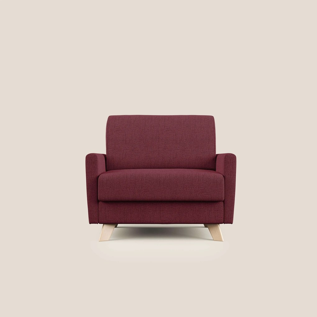Edgar poltrona letto in tessuto felis impermeabile T03 rosso