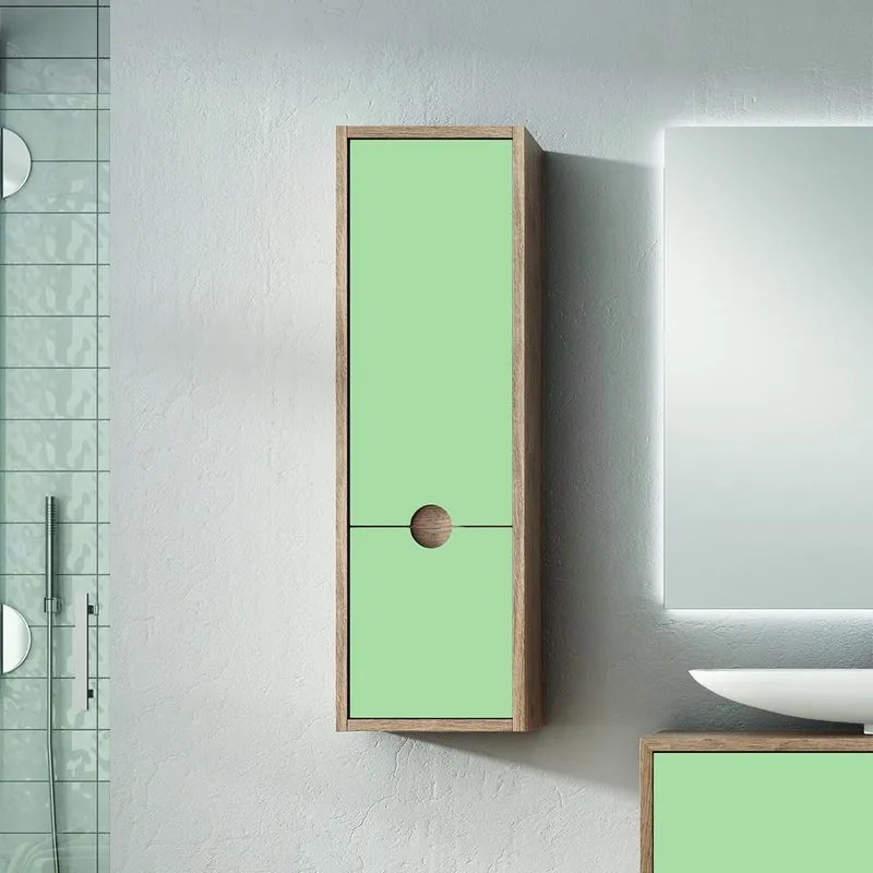 Colonna per mobile bagno Kompas VISOBATH 2 ante P 25 x L 30 x H 96 cm verde laccato mdf