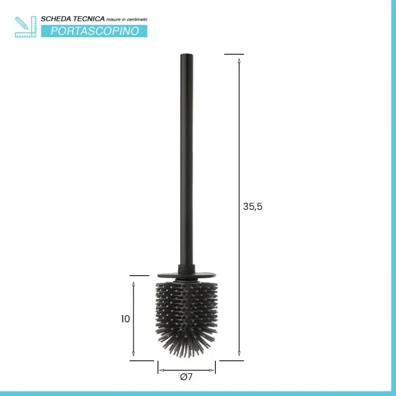 Scopino Per WC In Silicone UlisemManyao, Scopino Per WC A Parete Per Wc Scopino Per Wc In Silicone Con Supporto Asciugatura Rapida Per Wc Da Bagno Nero 87850563