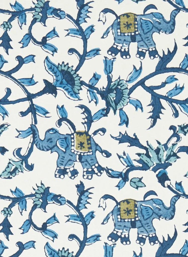 Clarke & Clarke Carta da parati Hathi - Cobalt