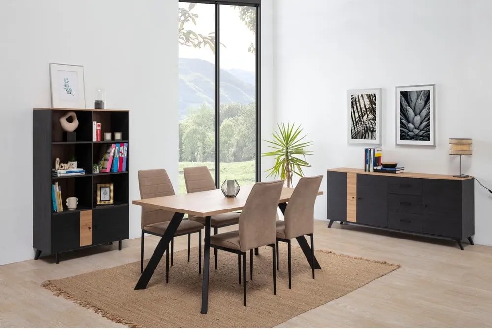 Tavolo da pranzo con piano in rovere 90x160 cm Texas - Marckeric