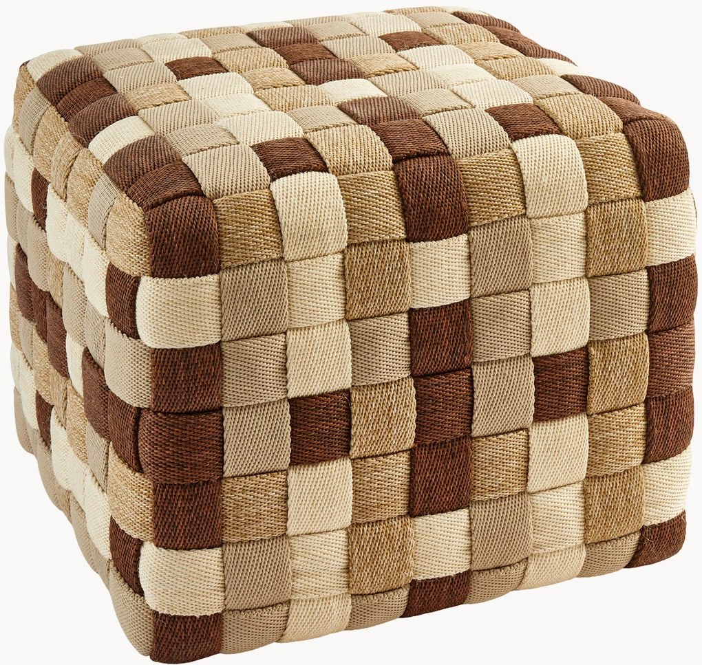 Pouf da giardino tessuto a mano Braided