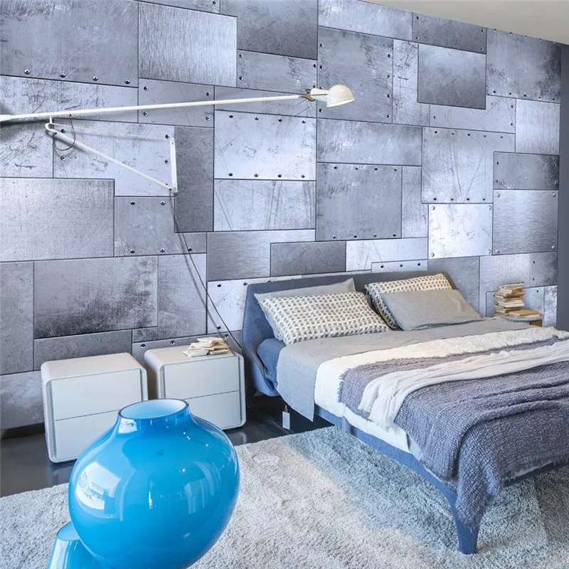 Fotomurale  Industrial mosaic  Colore Grigio, Dimensioni e Misure 150x105