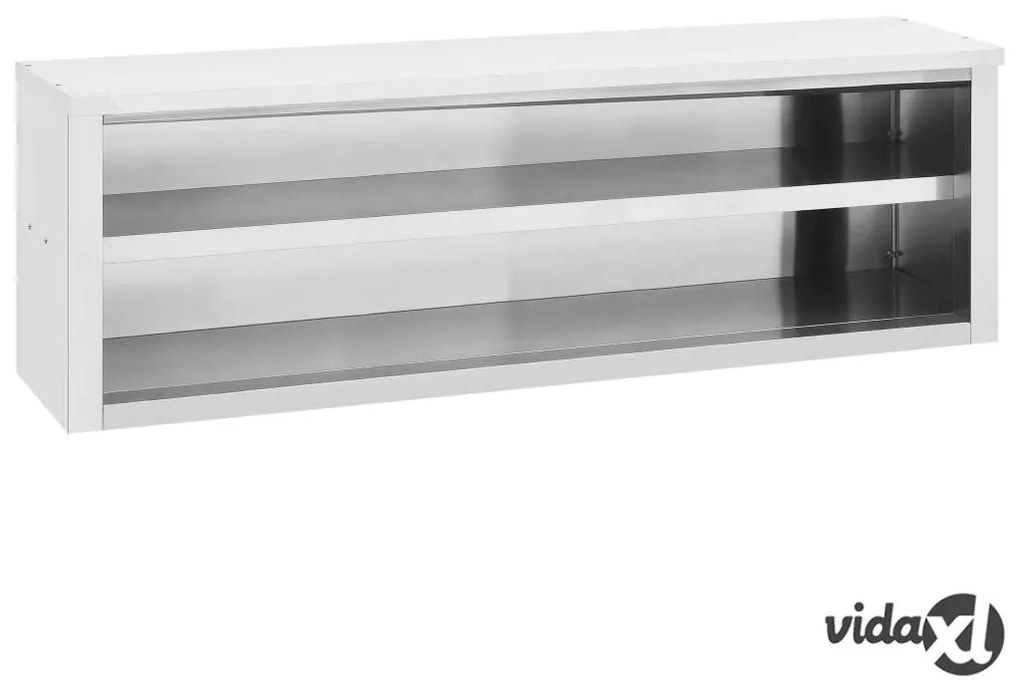 vidaXL Armadietto a Muro da Cucina 150x40x50cm in Acciaio Inossidabile