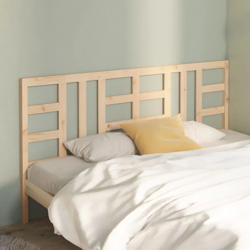 Testiera Per Letto 206x4x100 Cm İn Legno Massello Di Pino /