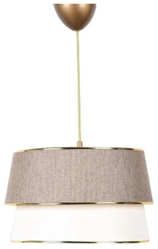 Lampadario beige/color crema con paralume in tessuto ø 30 cm – Opviq lights