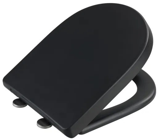 WENKO 24989100 - Sedile WC EXCLUSIVE 36,5x45 cm nero/argento
