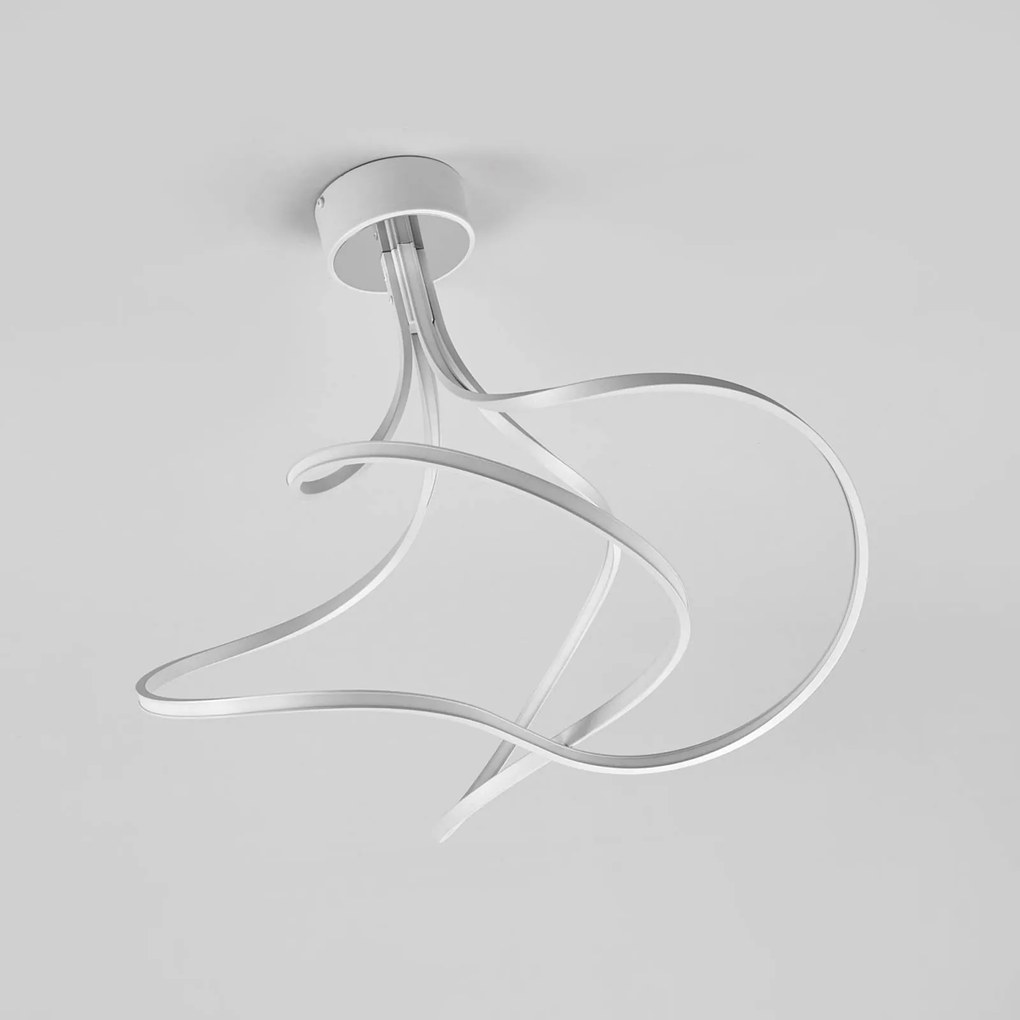 Domiluce Plafoniera LED Lungo, alluminio, altezza 42 cm