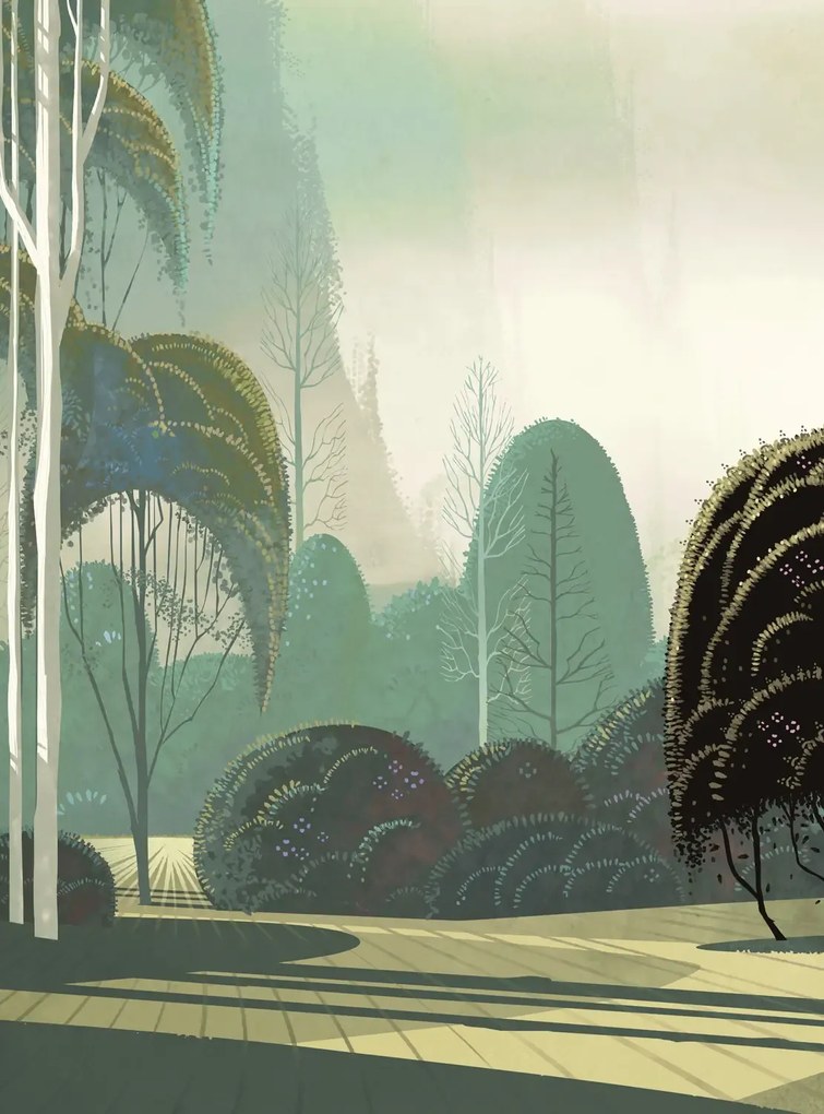 Arte International Carta da parati panoramica Le Jardin Mystique - Fantasy