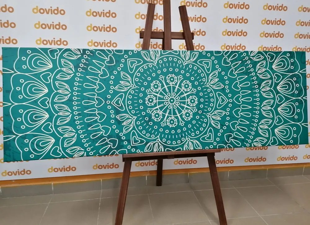 Quadro su tela – Mandala disegnata a mano