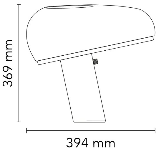 Lampada Da Tavolo in metallo verniciato blu e Base In Marmo Di Carrara a luce diretta Flos Snoopy F6380014