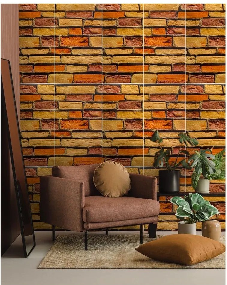 Set di pannelli adesivi per muro 6 pz 30x60 cm Brick Wall – SP TREND