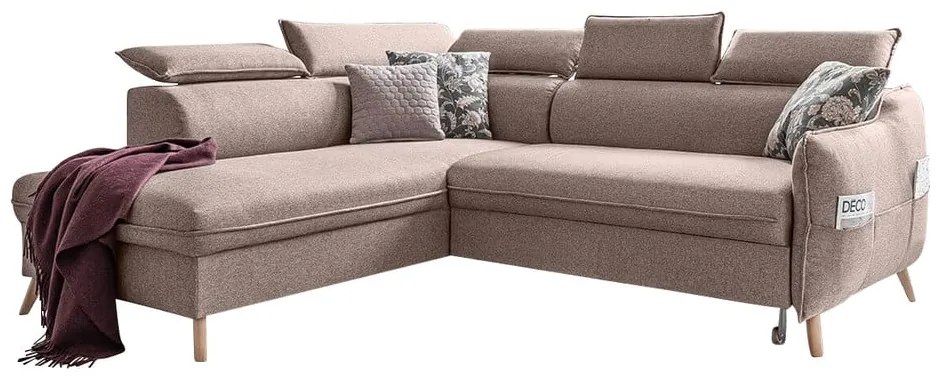 Divano letto angolare beige (angolo sinistro) Sweet Harmony - Miuform
