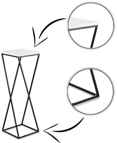 Portafiori LOFT 70x24 cm nero/bianco