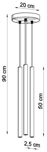 Sollux SL.0467 - Lampadario a sospensione con filo PASTELO 3xG9/8W/230V bianco