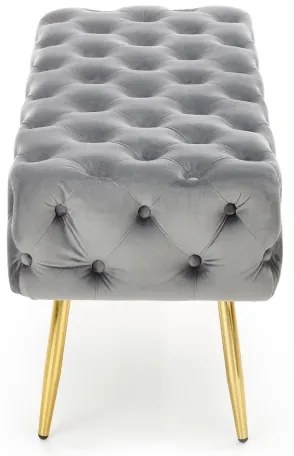 Panca trapuntata ATHENA 40x100 cm grigio/oro
