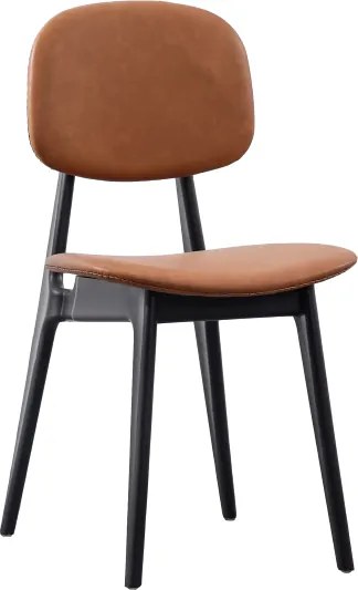 Sedie ATENA in ecopelle cuoio imbottite per soggiorno e sala da pranzo set 2