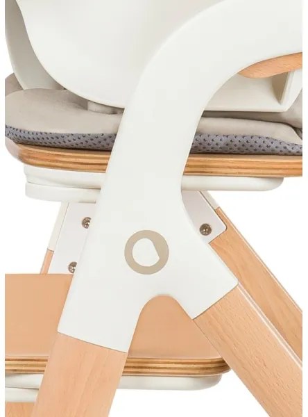 Lionelo - Seggiolone da pranzo 3 in 1 MEGAN Legno Bianco