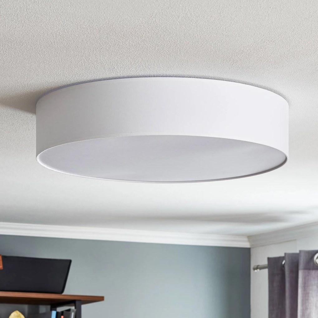 TK Lighting Plafoniera Rondo, bianca Ø 60 cm