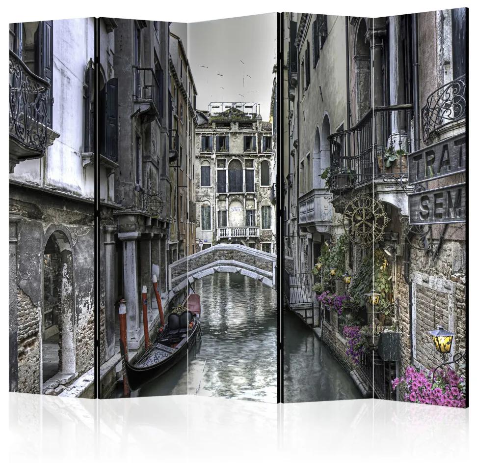 Paravento Venezia romantica II - architettura romantica della città allagata