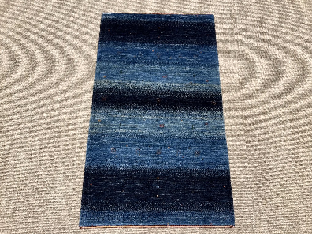 Loribaft Tappeto 130 x 80 Blu (Iran) Annodato A Mano