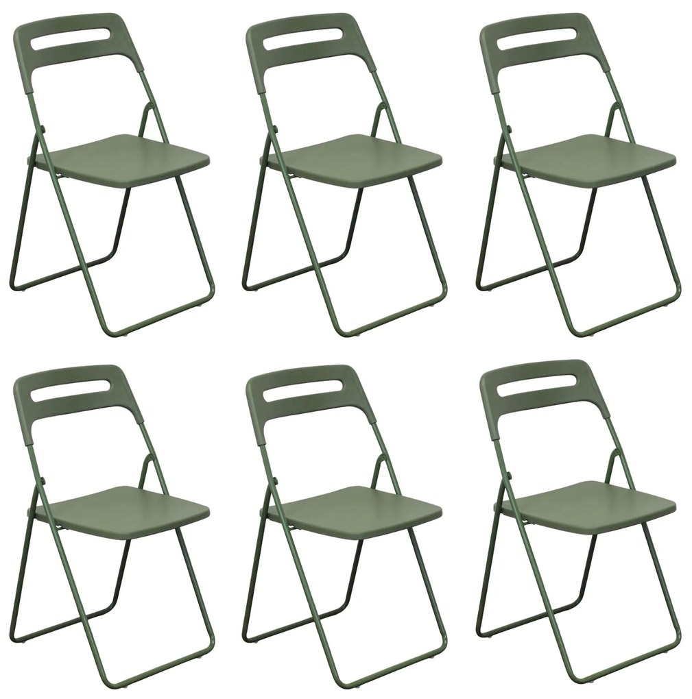 UXIOR - set 6 sedie in polipropilene pieghevole