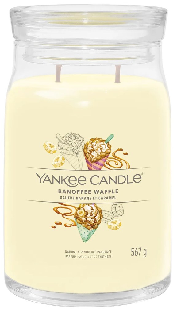 Banoffee Waffle, candela in giara grande Yankee Candle